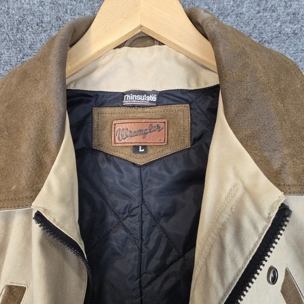 Wrangler Tan and Brown Barn Jacket, Chore Coat - Picture 4 of 16